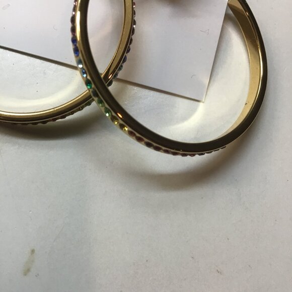 Kate Spade New Rainbow Gold Hoop Earrings - Picture 2 of 3
